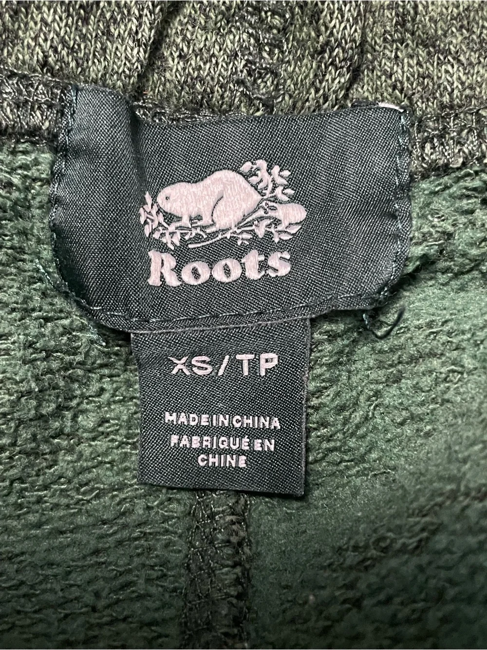 Roots Forest Green Sweatpants with White Logo Men Women XS - Picture 7 of 10